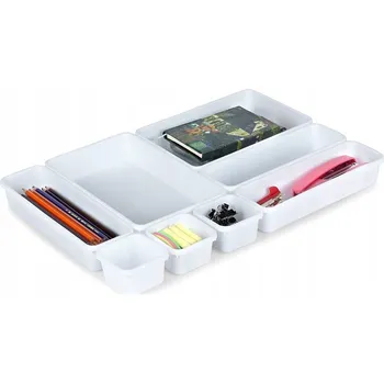 Úložný box ORGANIZÉR DO ŠUPLÍKU MODULÁRNÍ KONTEJNERY NA PRÁDLO KANCELÁŘSKÁ KOSMETIKA