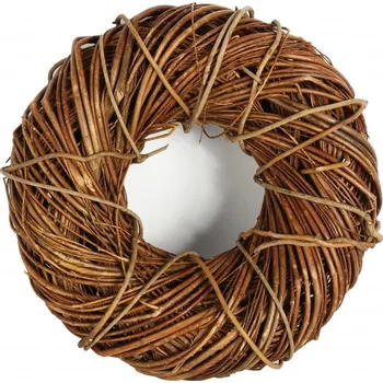 Proutěný hnědý věnec Kastor S, 30 cm