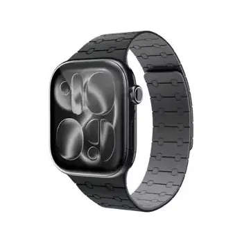Řemínek na hodinky Epico Magnetic+ Silicone magnetický řemínek pro Apple Watch SE (40mm)/Series 1-11 (38/40/41/42mm) černá (63318101300005)