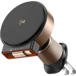 Mcdodo - Držák do auta s bezdrátovým nabíjením (CH-0091) - pro ventilaci, 15W, Qi2, vestavěný zatahovací kabel - Desert Gold