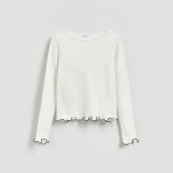 Dámský svetr Reserved - Svetr s viskózou - krémová - 780IP-01X - 780IP-01X-S