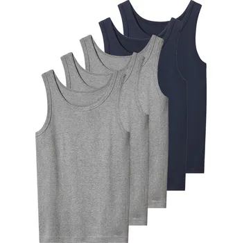 Dětská móda esmara® Chlapecký nátělník, 5 kusů (šedá / navy modrá, 158/164)