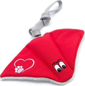 Hračka pro psa Pískací Potvůrky Hračka pro psa - Valentýnský rejnok Rukojeť: pevná rukojeť