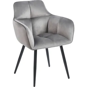 Jídelní židle Sametová jídelní židle ELENIA - šedá