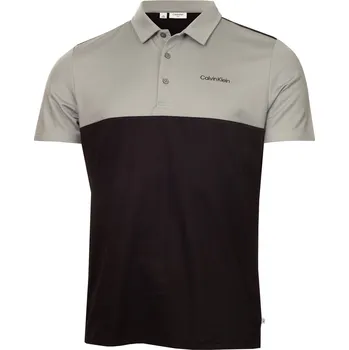 Pánské oblečení Tričko Calvin Klein Golf Blk-Sil 1222570 2X Large