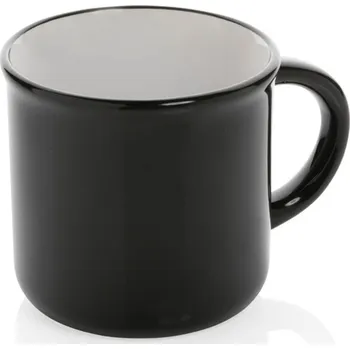 Retro keramický hrnek - Barva Černá