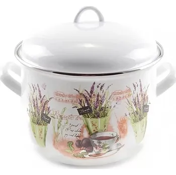 Hrnec Hrnec smaltovaný s pokličkou levandule 8,6 L