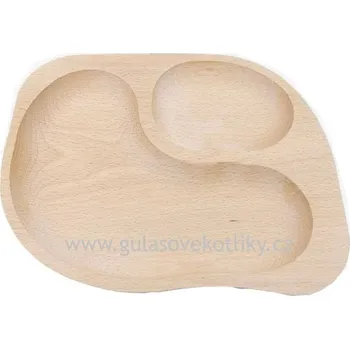 Outdoor vaření Velký dřevěný talíř dubový - dvě místa