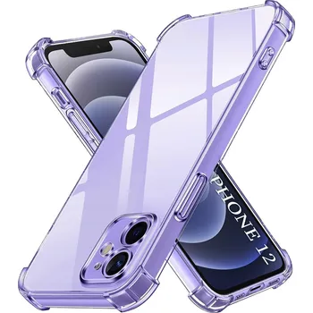 Pouzdro na mobilní telefon Techsuit - nárazuvzdorný čirý silikon - iPhone 12 - čirý