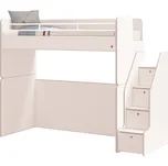 Čilek Zvýšená postel 90x200 cm se schody White Studio