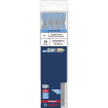 Vrták Bosch Vrták EXPERT HEX-9 Multi Construction, 10 × 90 × 150 mm Professional (2608902287)