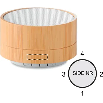 Bluetooth reproduktor Bezdrátový reproduktor bambus LASEROVÉ GRAVÍROVÁNÍ (MAX. 1 BARVA, 5X20MM) 1 barva 5 SIDE 1 LOWER