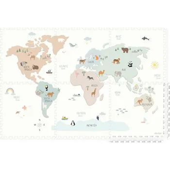 Hrací deka PLAY AND GO Tiloo EEVAA Podložka na hraní Worldmap