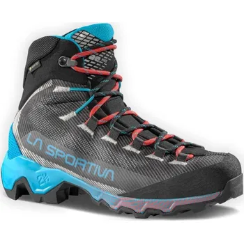 Dámská sportovní obuv dámské turistické boty LA SPORTIVA Aequilibrium Hike Woman GTX Carbon/Malibu Blue - 39