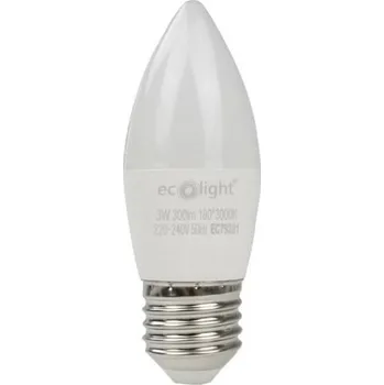 Žárovka Eco Light Svíčka E27 3W 3000K 270lm