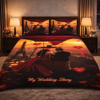 Povlečení 2-dílné ložní povlečení - Láska v balónu