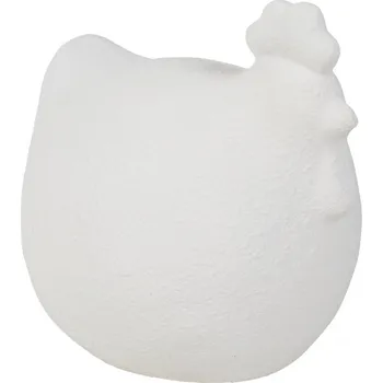 Velikonoční dekorace Keramická bílá slepice Gena L, 20,5 cm