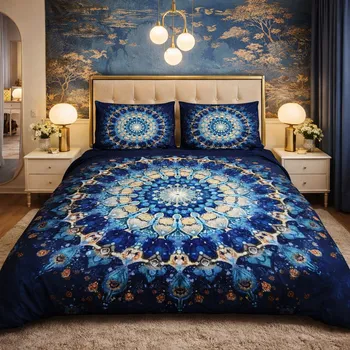 Povlečení 2-dílné ložní povlečení - Modrá mandala