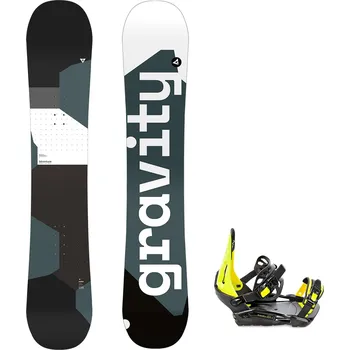 Snowboard Gravity snowboards Snowboard komplet Gravity Adventure 24/25 + vázání S230 black/lime Velikost: 144 cm, Velikost vázání: S/M