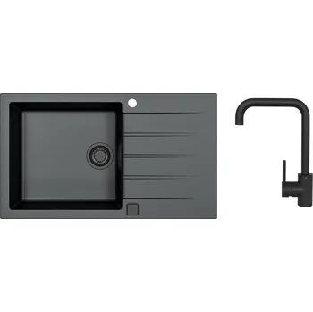 Granitový dřez Alveus SET CADIT 40/91 + BATERIE OZ black additon + 5 % sleva v košíku s kódem SLEVA5