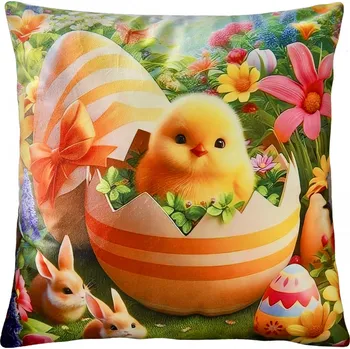 Polštář Velikonoční polštář HELLO EASTER VII. 45x45 cm Mybesthome Varianta: Povlak na polštář, 45x45 cm