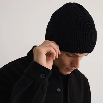 Čepice Reserved - Bavlněná čepice beanie - černý - 612CU-99X - 612CU-99X-ONE