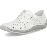 Dámská Dámské polobotky RIEKER L1722-80 bílá S6 L1722-80 WHITE F/S6 40