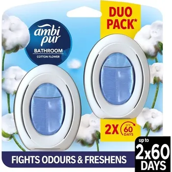 Osvěžovač vzduchu Osvěž. vzduchu Ambi Pur Bathroom- Merl.Coton,2x8ml