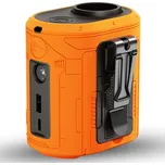 Techsuit - prémiový přenosný mini ventilátor (Z14) - s power bankou, dobíjecí, 5 rychlostí větru, spona na opasek, 5000 mAh - oranžový