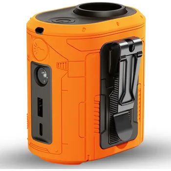 Powerbanka Techsuit - prémiový přenosný mini ventilátor (Z14) - s power bankou, dobíjecí, 5 rychlostí větru, spona na opasek, 5000 mAh - oranžový