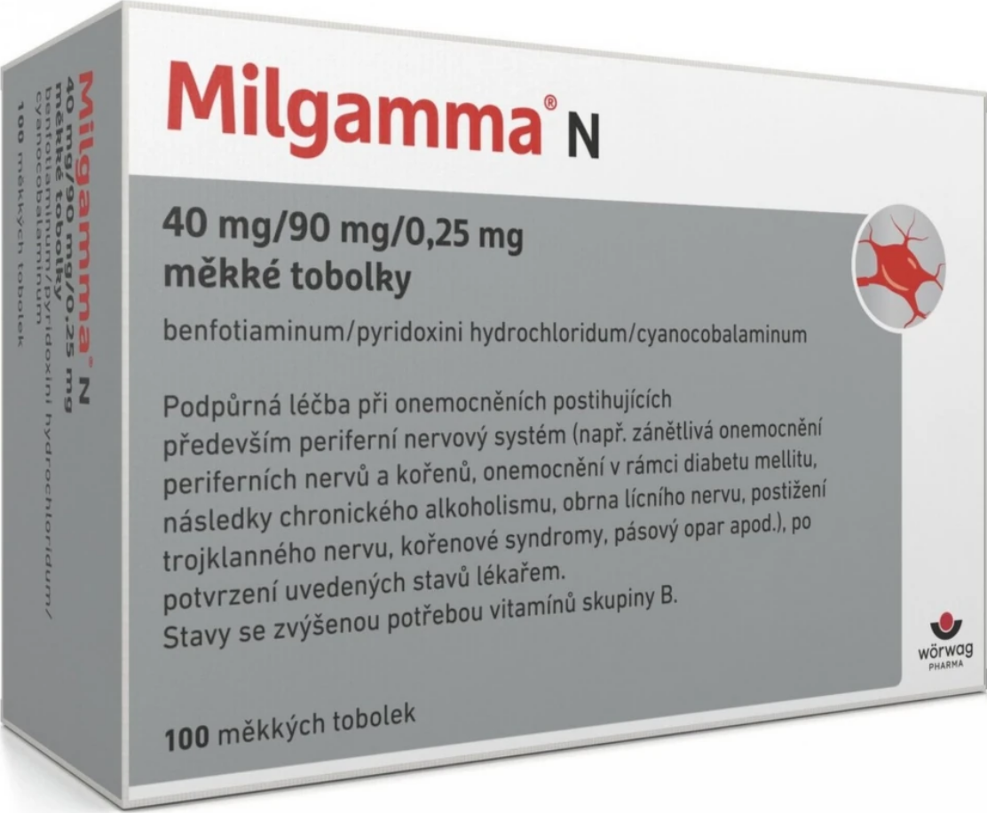 Milgamma N 40mg/90mg/0.25mg cps.mol.100