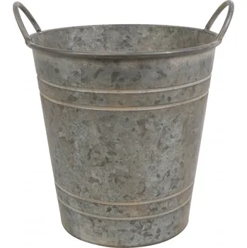 Květináč Kovové vědro s uchy Lena, 31 cm