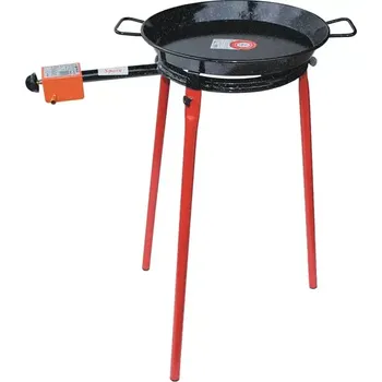 Vařič Set hořák L30 Paella 30 cm dva okruhy, stojan a pánev smalt 40 cm