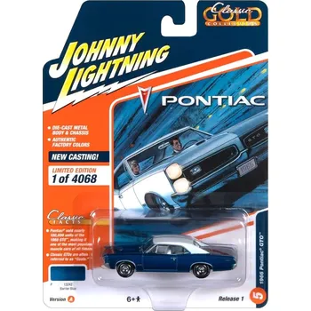 autíčko Pontiac GTO 1966 1:64 - Johnny Lightning Pontiac GTO - kovový model
