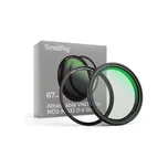 SMALLRIG 67mm magnetický VND filtr ND2-ND32 (1–5 clonek) + 67mm závitový filtrový kroužek, optické