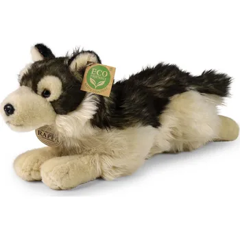 plyšák Plyšový vlk ležící 38 cm, ECO-FRIENDLY