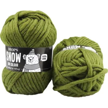 Příze Drops Snow UNI 92 tmavý mech