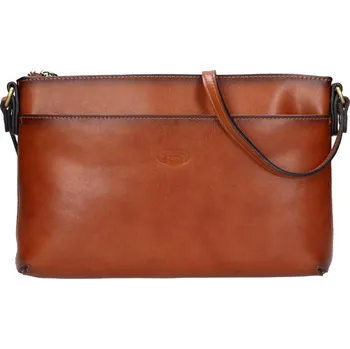 Kabelka Kožená dámská crosbody kabelka Katana Ednna - koňak