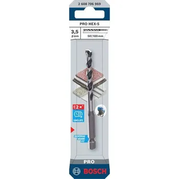 Vrták Bosch Vrták PRO HEX-5, 3,5 × 50 × 100 mm Professional (2608706969)