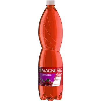 Voda MAGNESIA RED Voda minerální jemně perlivá brusinka 6 x 1,5 l