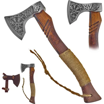 Sekera Kovaná sekera "POWER OF FENRIR " s koženým pouzdrem