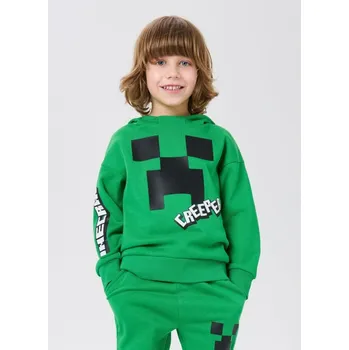 Dětská móda Sinsay - Mikina s potiskem Minecraft - zelená - 066HG-77X - 066HG-77X-128
