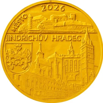 Česká mincovna Zlatá investiční mince Městská památková rezervace Jindřichův Hradec 5000 Kč BK 2026