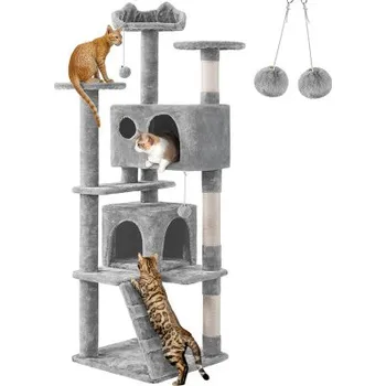 Škrabadlo pro kočky 593240 light gray, 158 cm, světle šedé - A YAHEETECH