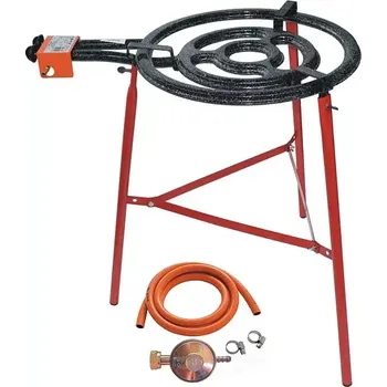 Vařič Hořák L40 Paella 40 cm tři okruhy s připojením a trubkový stojan s výztuhou