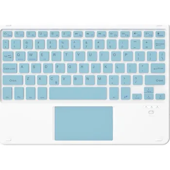 Klávesnice Bezdrátová Bluetooth klávesnice s touchpadem - modrá