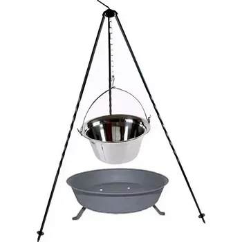 kotlíky Trojnožka 1,25 m, kotlík 14 l nerez s ohništěm