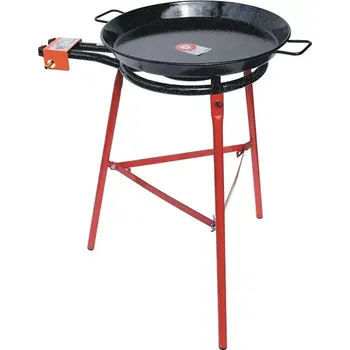 Vařič Set hořák M40 Paella 40 cm dva okruhy, stojan a pánev smalt 55 cm