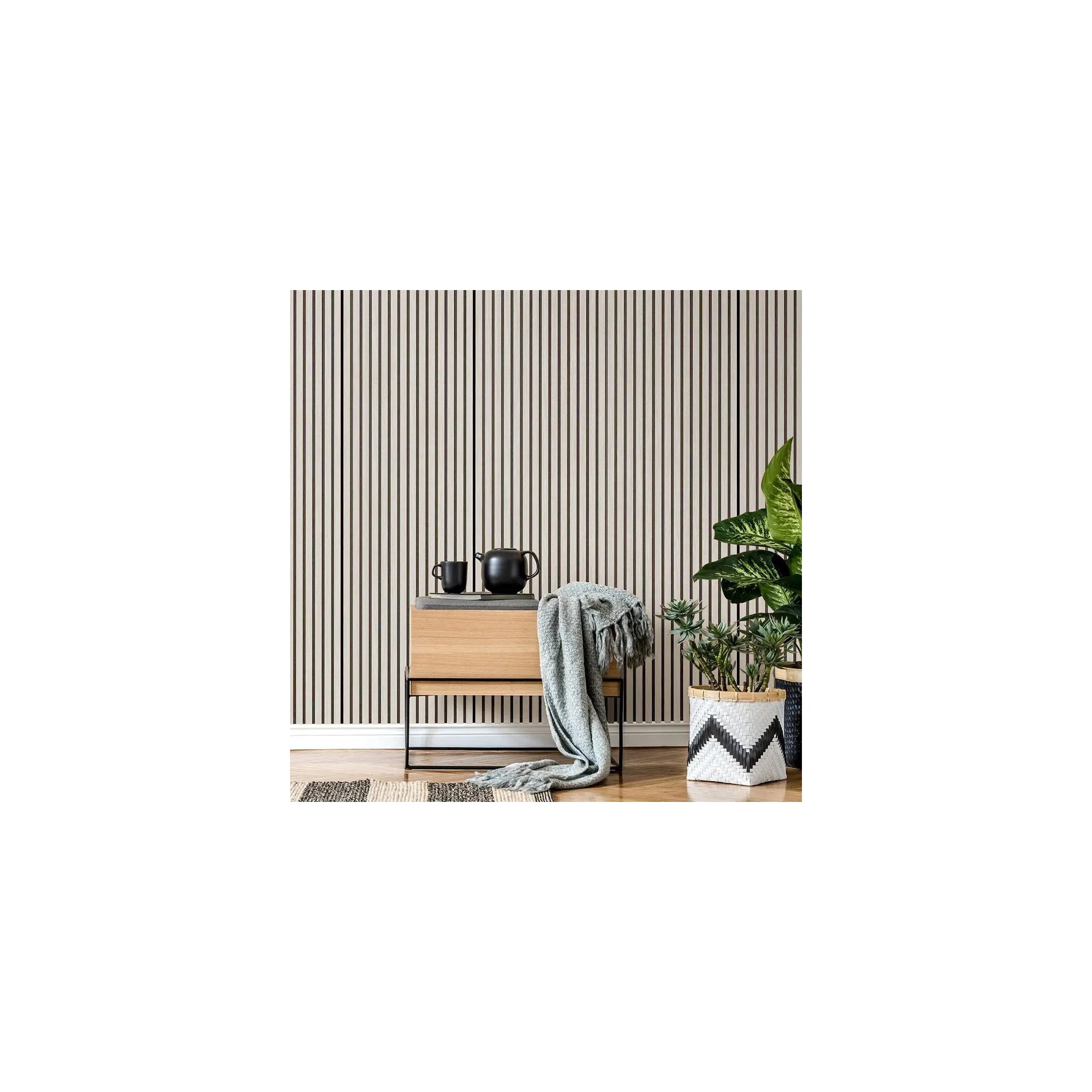 Fotografie 8 - Akustický panel ALFIstyle AK002-Long tmavý podklad 60,5 x 2,1 x 260 cm 1 ks