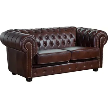 Pohovka ASKONT Chesterfield Windsor Kožená pohovka 2M Puncovaná / bez puncování